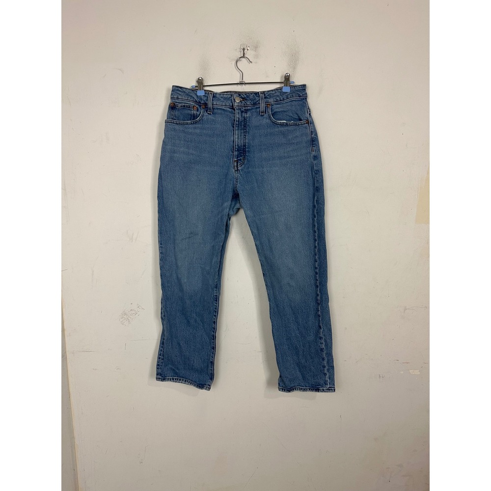Madewell Curvy 90s Straight Crop Jeans Medium Wash Denim Size 31 NQ204
